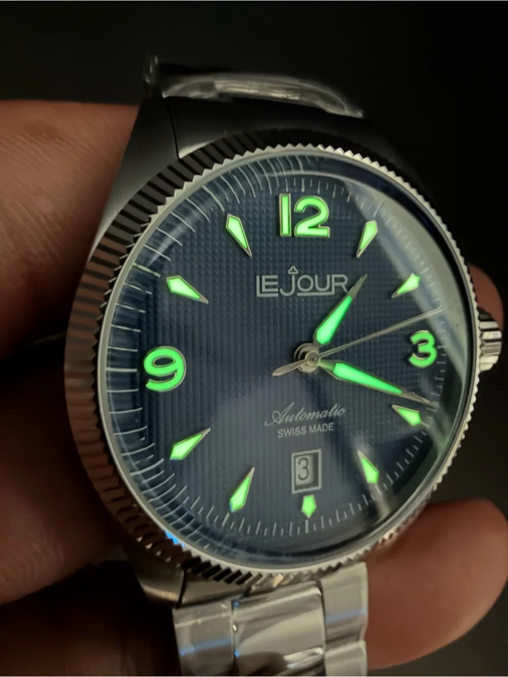 Automatic Men's Watch in Blue Dial